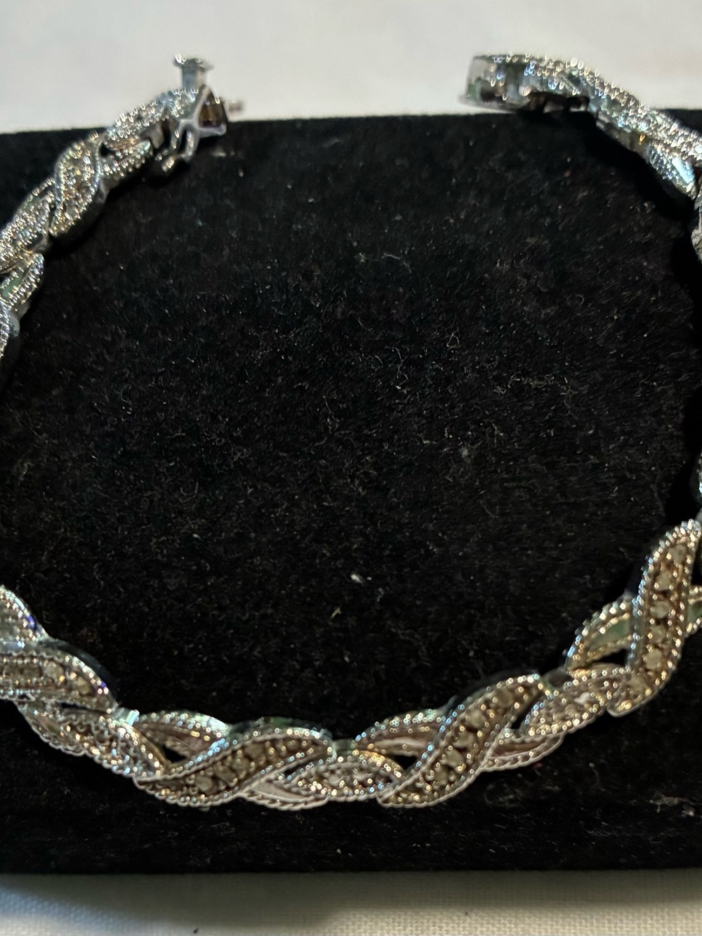 Victoria Townsend Silver Plated Tennis Bracelet “B” Stamped (Macy’s)